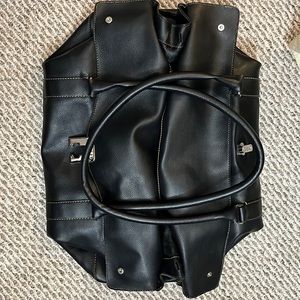 Faux leather weekend or travel bag. Spacious and stylish!